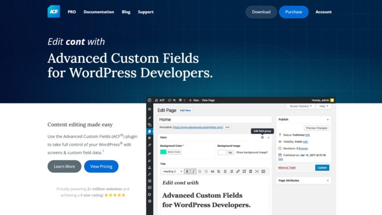 ACF - Featured Screenshot - WPnomy