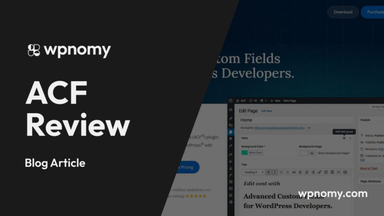 ACF Review - Featured Image - WPnomy