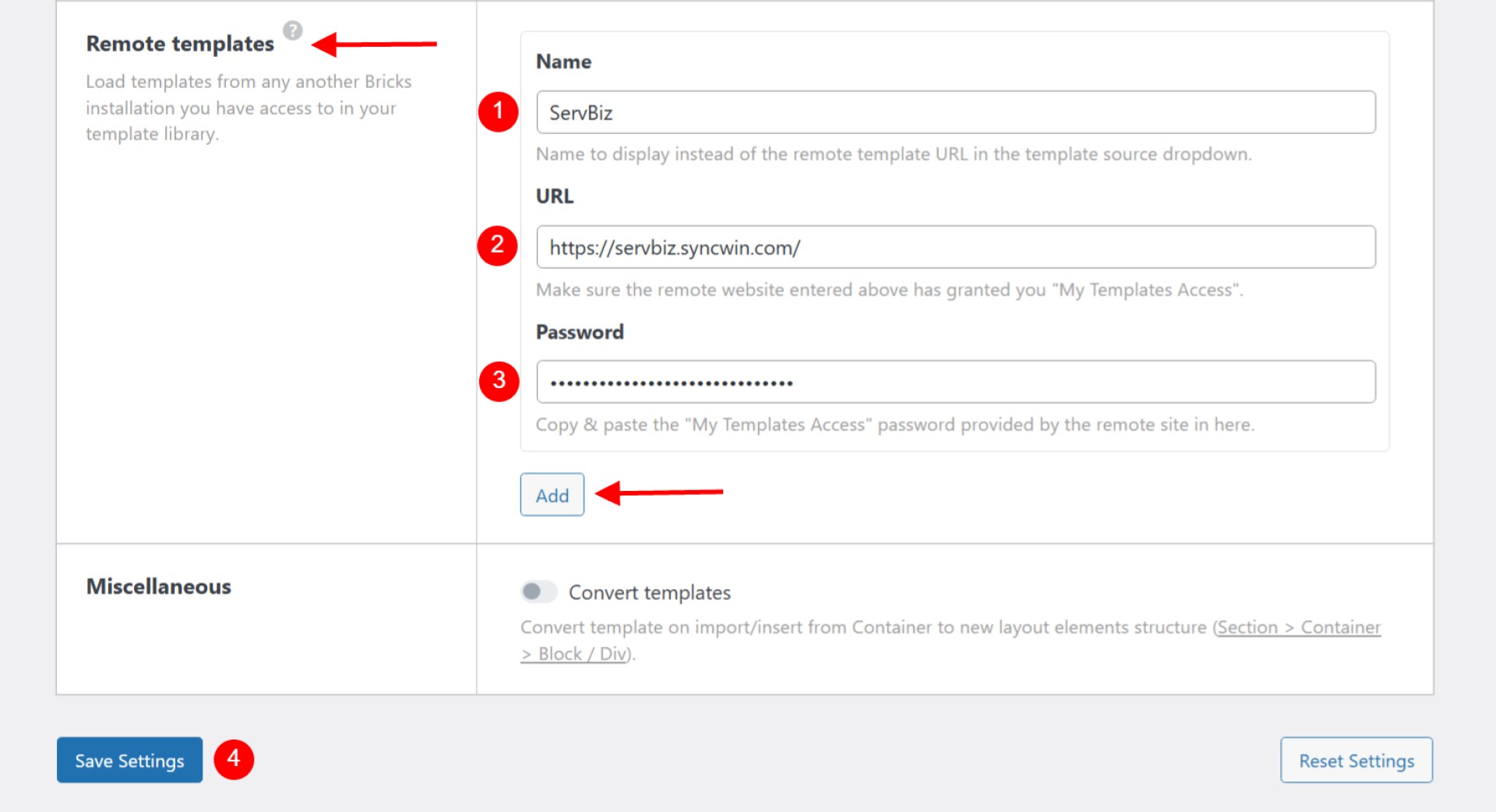Add a Remote Templates Source