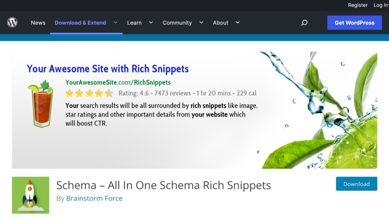Best WordPress Schema Markup Plugins: Structured Data Tools • WPnomy All in One Schema Rich Snippets 01 - Featured Screenshot - Toolonomy