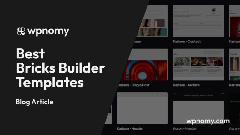 Best Bricks Builder Templates - Featured Image - WPnomy