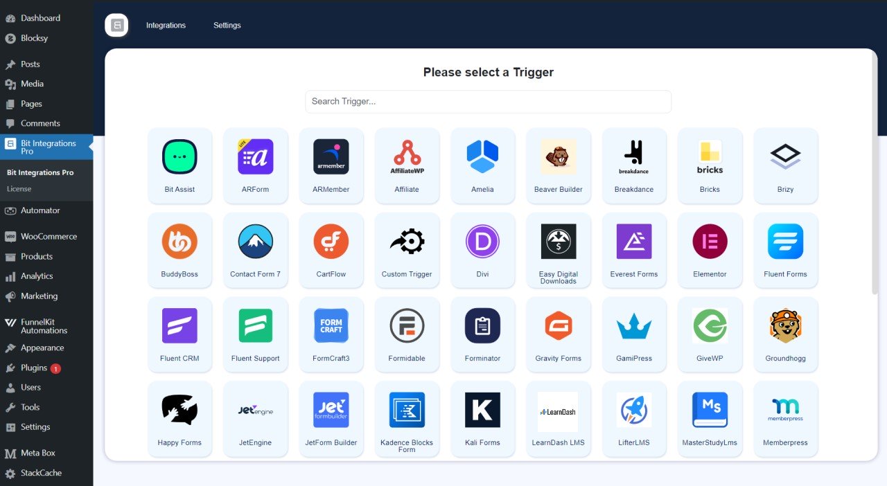 Bit Integrations Review: No-Code WordPress Automation Plugin • WPnomy Bit Integrations Features - Screenshot - Toolonomy