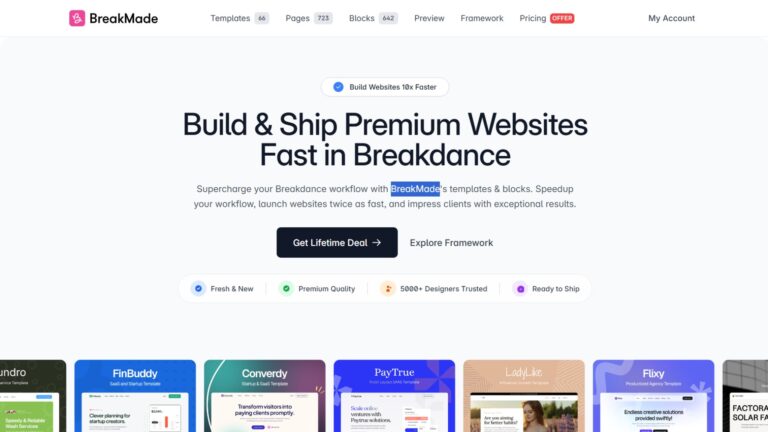 BreakMade - Featured Screenshot - WPnomy
