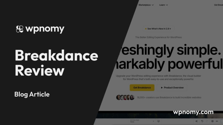 Breakdance Review - Featured Image - WPnomy