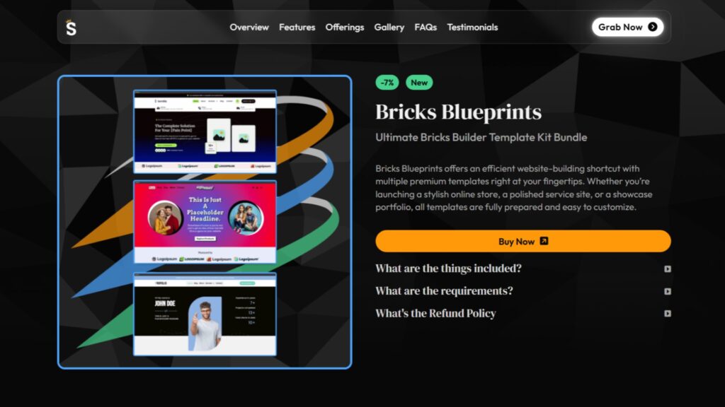 Best Bricks Builder Templates (2026): Every Design Sets Ranked & Reviewed • WPnomy Bricks Blueprints - Featured Screenshot - SyncWin