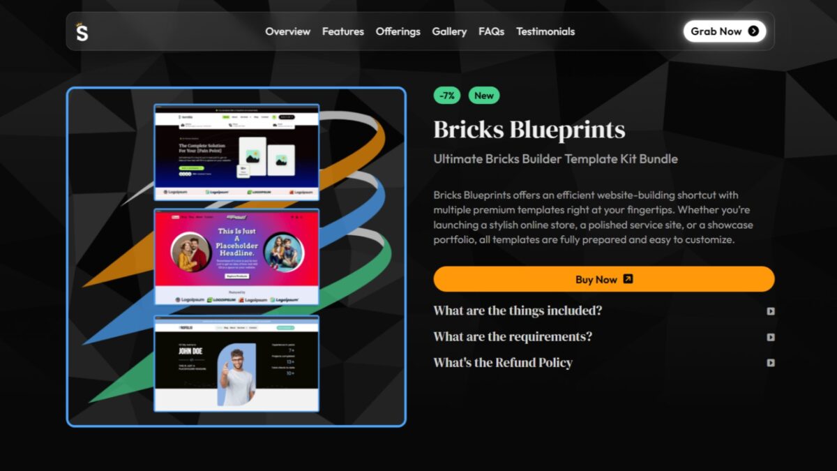 Bricks Blueprints • WPnomy
