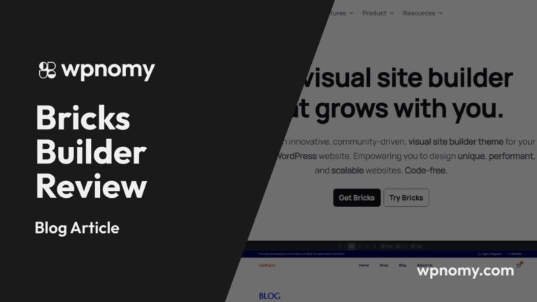 Bricks Builder Review - Featured Image - WPnomy