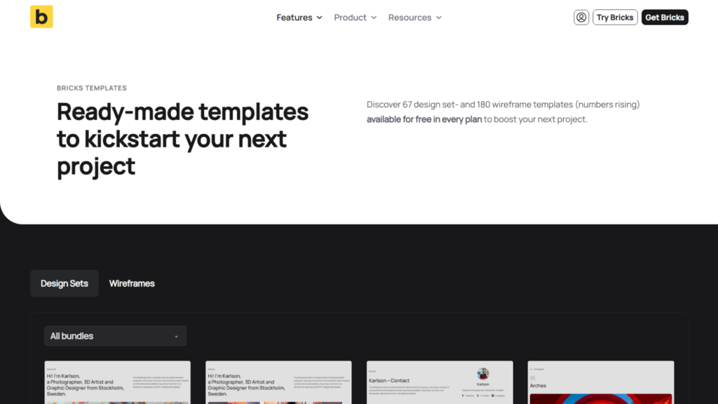 Best Bricks Builder Templates (2026): Every Design Sets Ranked & Reviewed • WPnomy Bricks Built-in Templates Featured Screenshot - WPnomy