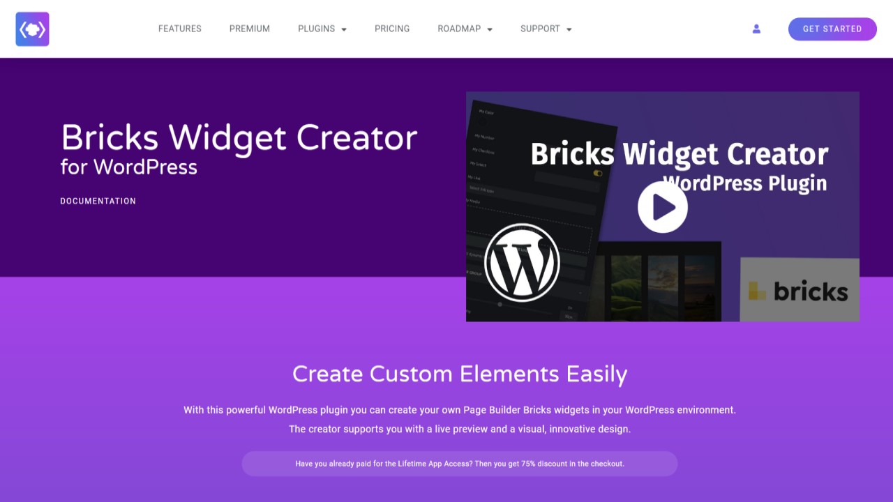 Bricks Widget Creator - Screenshot - Toolonomy