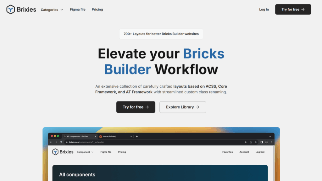 Best Bricks Builder Templates (2026): Every Design Sets Ranked & Reviewed • WPnomy Brixies Featured Screenshot - Bricksism
