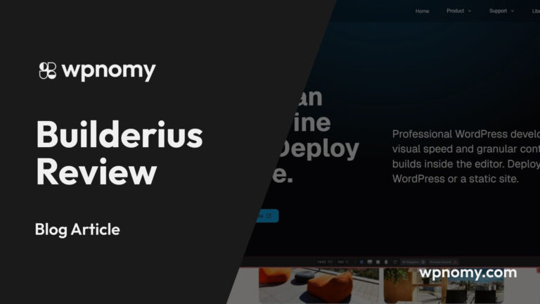 Builderius Review - Featured Image - WPnomy