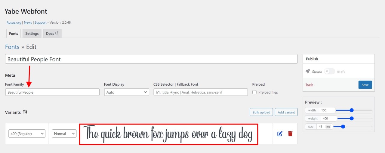 Yabe Webfont Review: Best No-Code WordPress Font Manager • WPnomy Custom Fonts with Yabe Webfont - Screenshot - Toolonomy