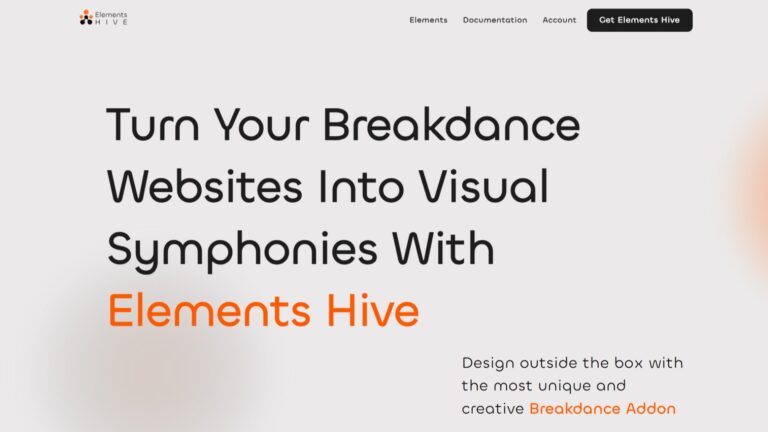 Elements Hive - Featured Screenshot - WPnomy