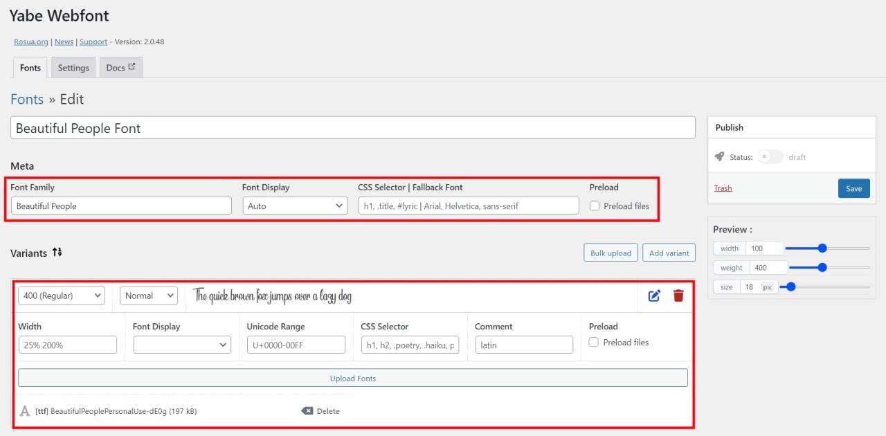 Yabe Webfont Review: Best No-Code WordPress Font Manager • WPnomy Fine-Tuning with Yabe Webfont - Screenshot - Toolonomy