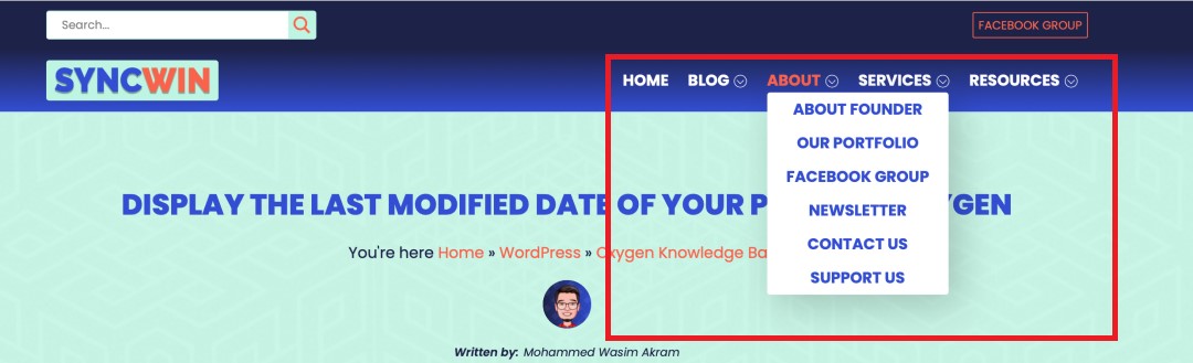 Fixed Pro Menu Issue in Safari Browser - Image - SyncWIn
