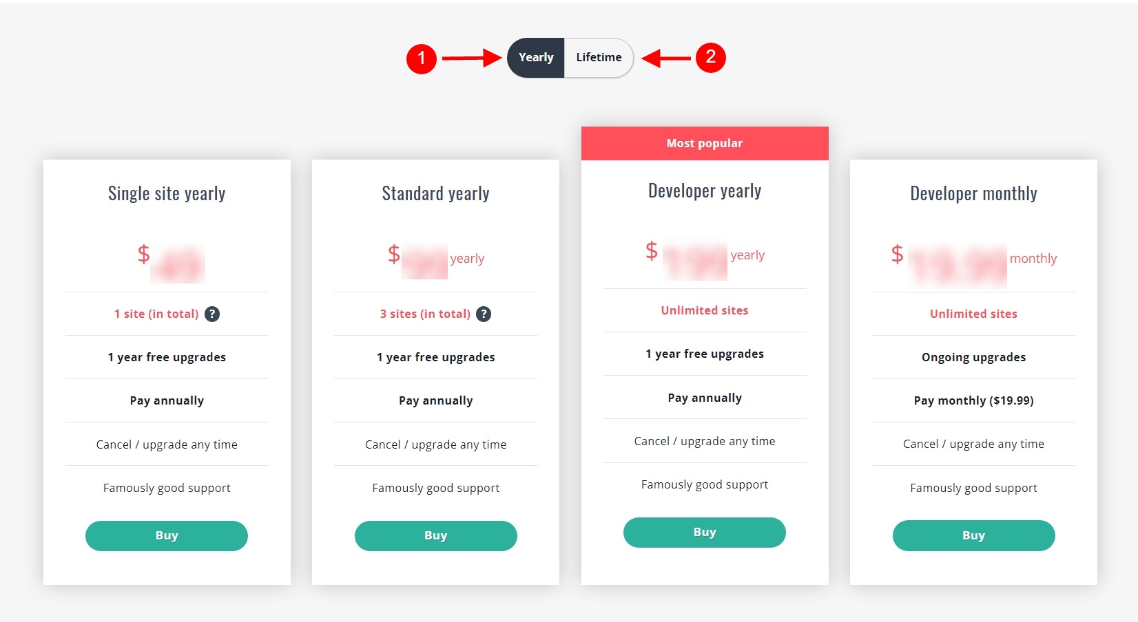 Flexible Pricing Options - Microthemer Screenshot - Toolonomy