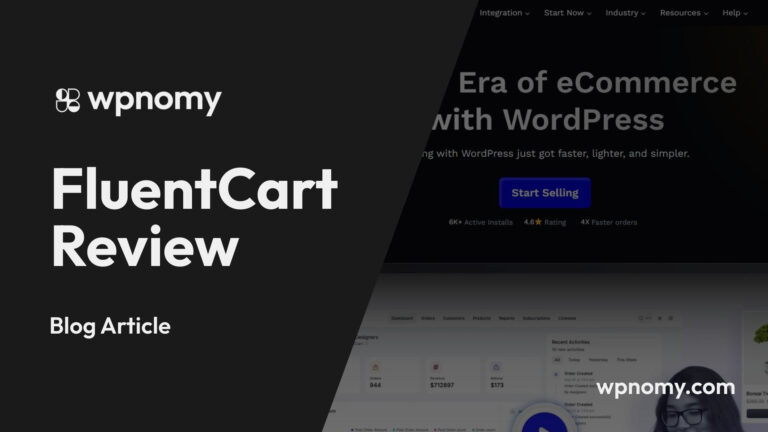 FluentCart Review - Featured Image - WPnomy