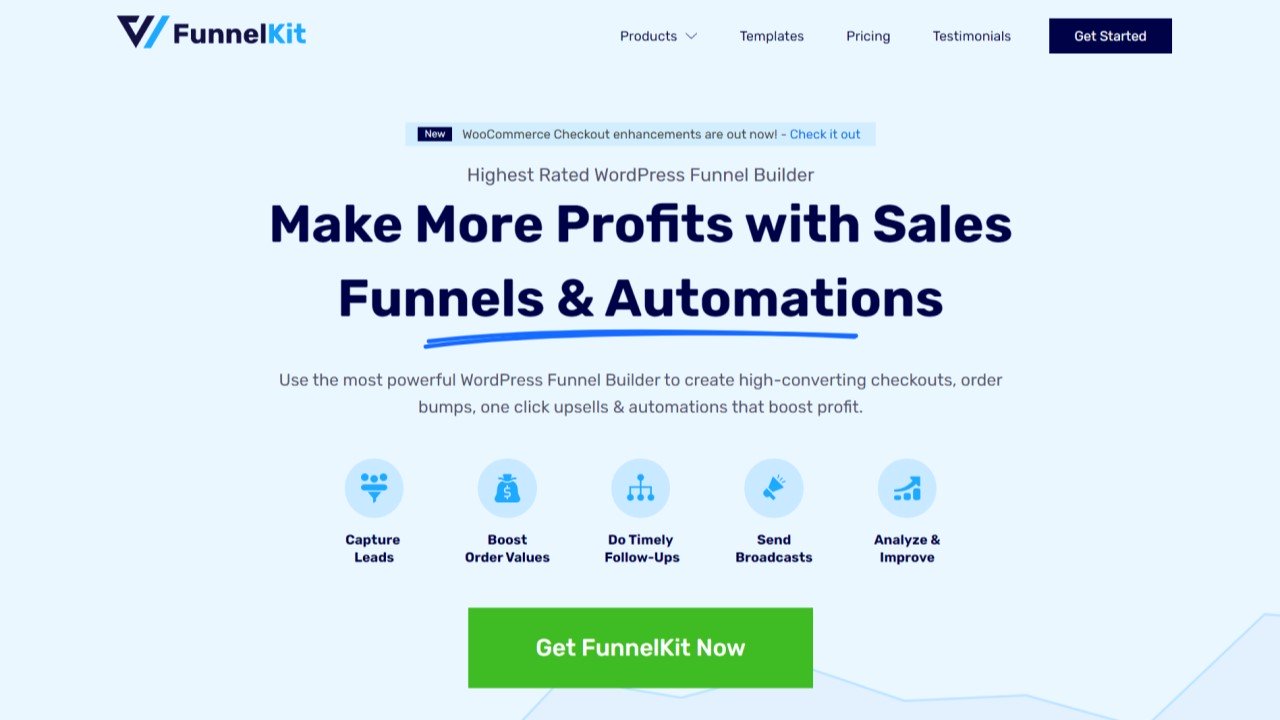 Best WordPress Funnel Builders: Top Free & Paid Plugins • WPnomy FunnelKit - Featured Screenshot - Toolonomy