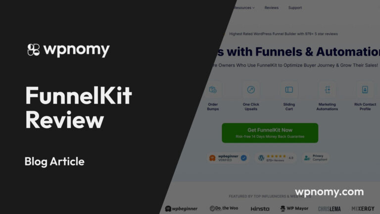 FunnelKit Review - Featured Image - WPnomy