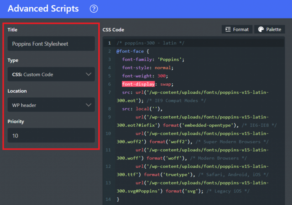 Google Fonts CSS Stylesheet using Advanced Scripts - SyncWin