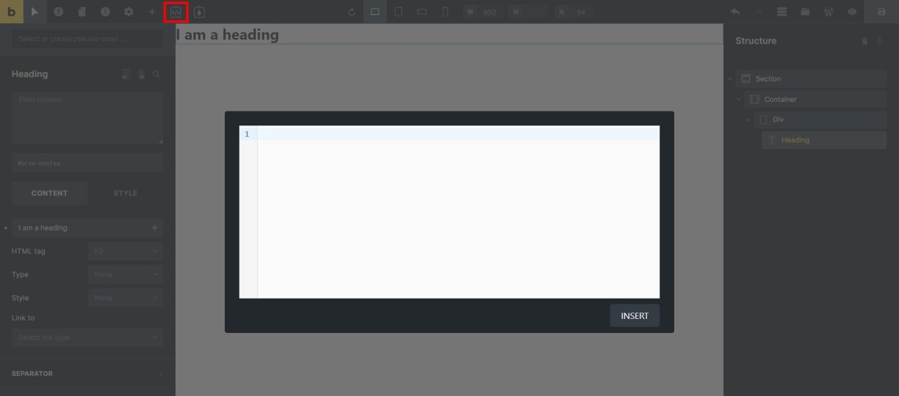 HTML Editor to Bricks Elements of Swiss Knife Bricks - Screenshot - Toolonomy