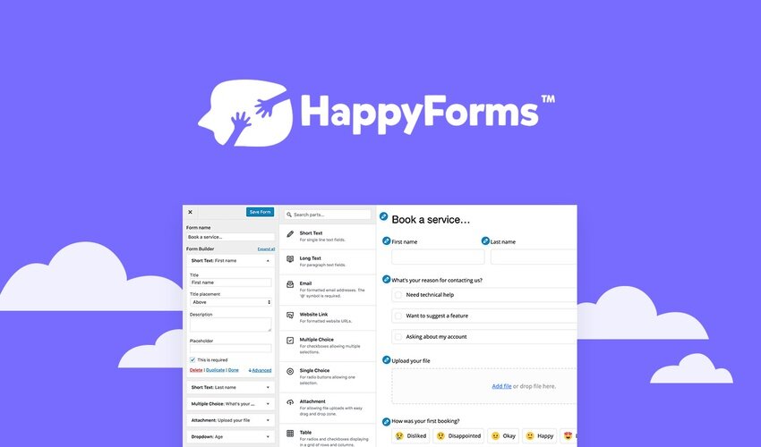 Best WordPress Form Builders: Top Free & Paid Plugins • WPnomy HappyForms Featured Image - SyncWin