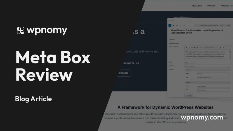 Meta Box Review - Featured Image - WPnomy
