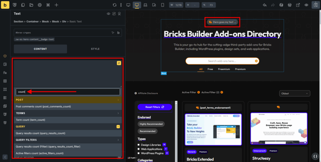 No Post Count Related Dynamic Tagis Available - Screenshot - Bricksism