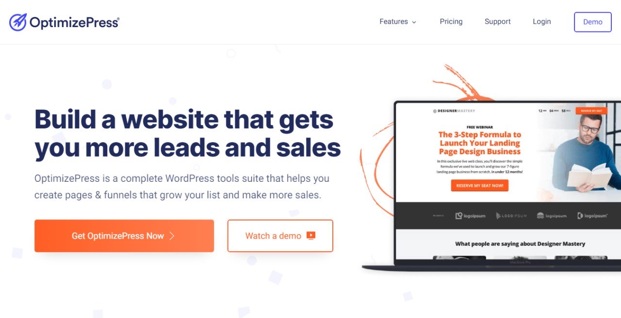 Best WordPress Funnel Builders: Top Free & Paid Plugins • WPnomy OptimizePress - Featured Screenshot - SyncWin