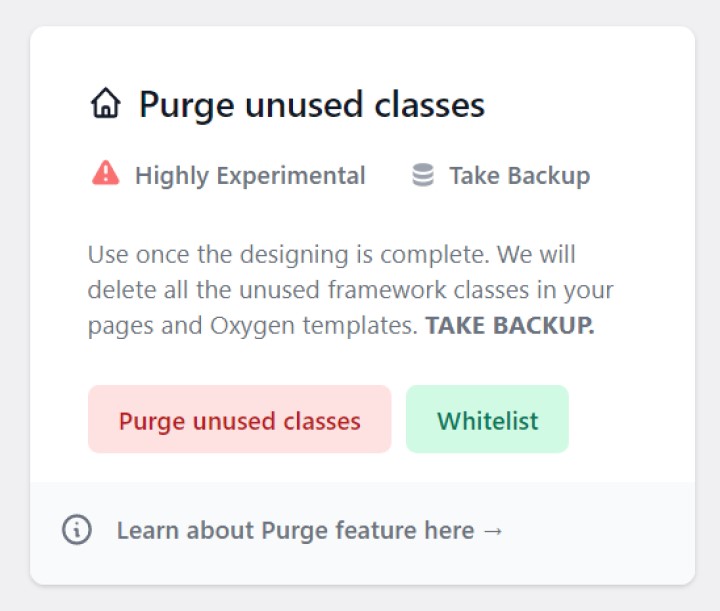 OxyMade Review: Best Oxygen Builder Framework & Templates • WPnomy OxyMade Unused CSS Purge - Screenshot - SyncWin