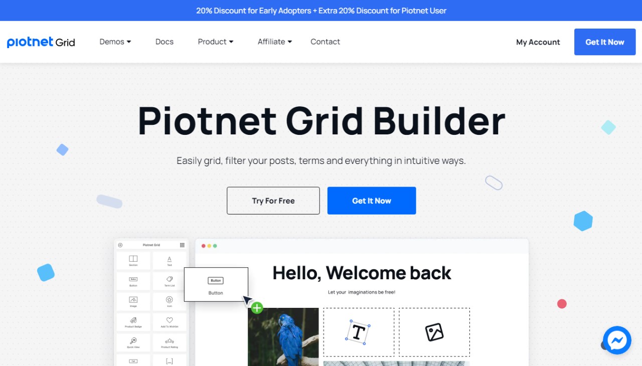 Best WordPress Facet Builders: WP Search & Filter Plugins • WPnomy Piotnet Grid Builder - Featured Screenshot -SyncWin