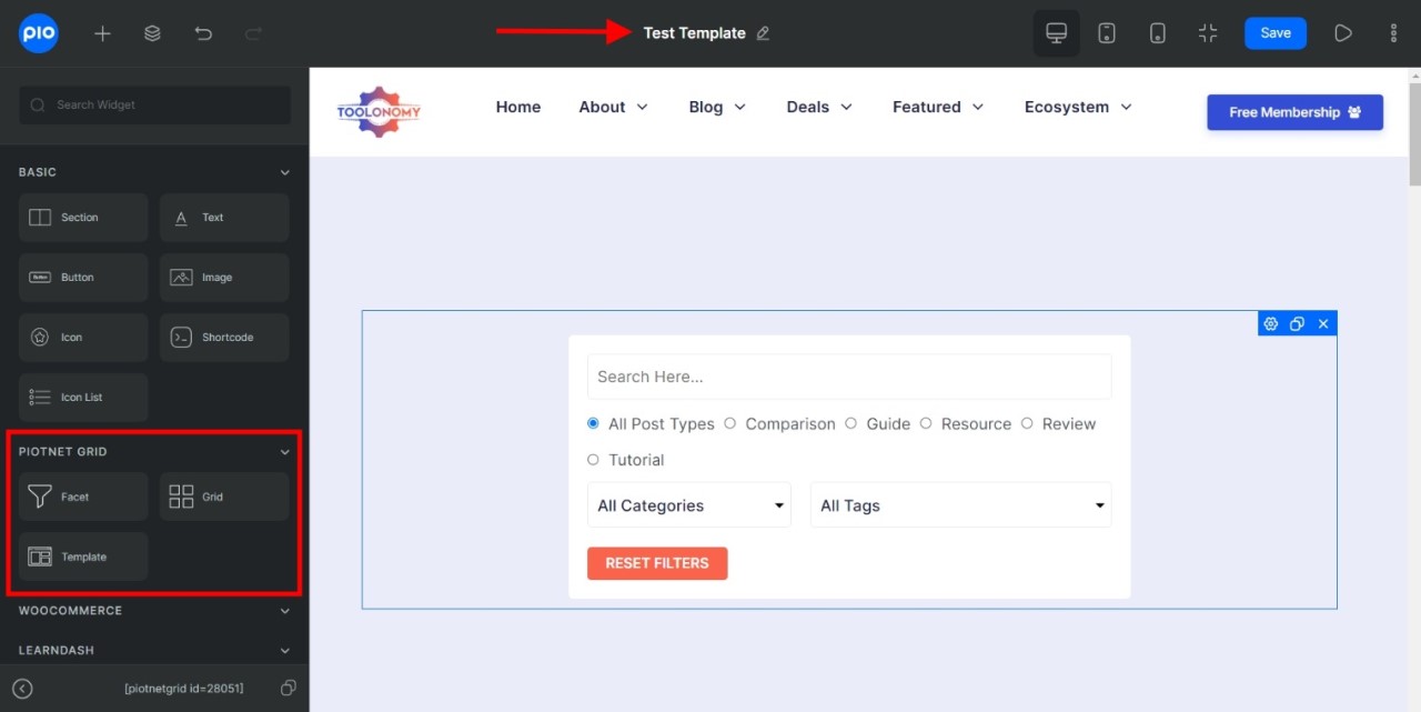 Piotnet Grid Review: Best WordPress Search & Filter Plugin • WPnomy Piotnet Grid - Templating System - Screenshot - Toolonomy