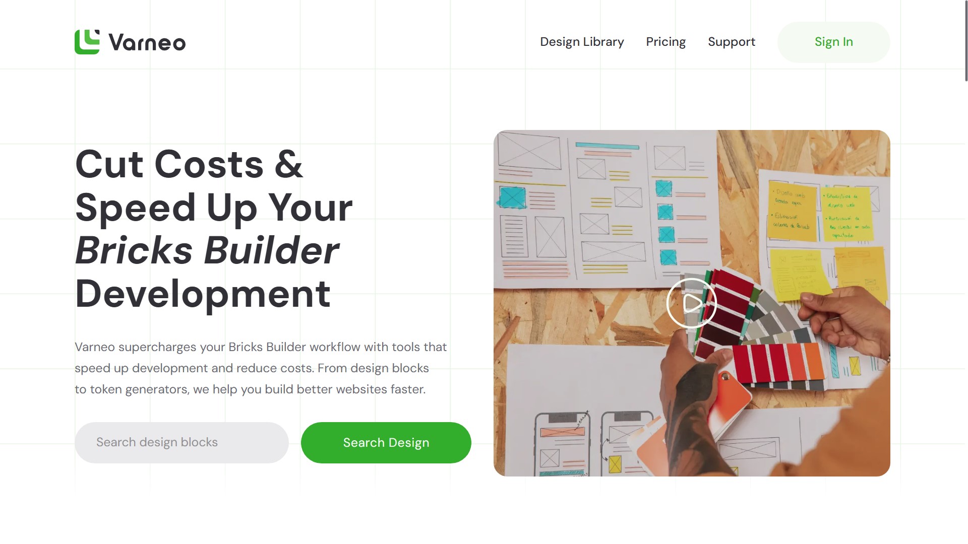 Best Bricks Builder Templates: Top Pre-Built Design Sets • WPnomy Varneo - Featured Screenshot - SyncWin