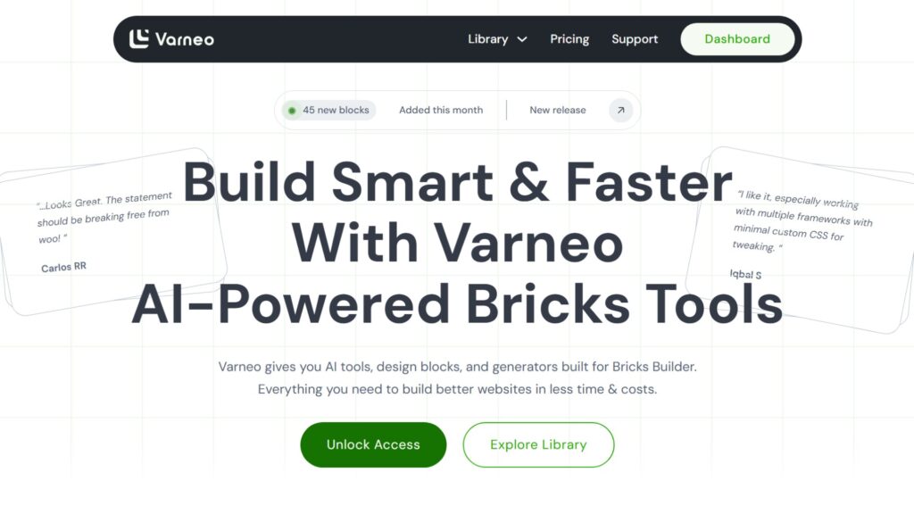 Best Bricks Builder Templates (2026): Every Design Sets Ranked & Reviewed • WPnomy Varneo - Featured Screenshot - WPnomy