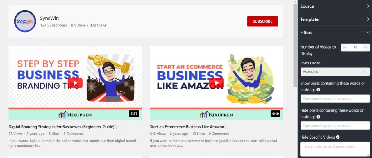 WP Social Ninja Review: Best Social Plugin for WordPress • WPnomy WP Social Ninja Advanced Filtering Options - Screenshot - SyncWin