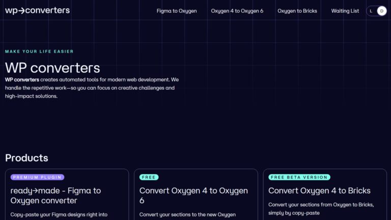 WP converters - Featured Screenshot - WPnomy
